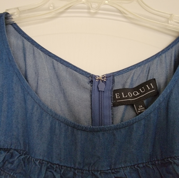 Eloquii Blue Dress NWT Size 24 - Picture 3 of 7